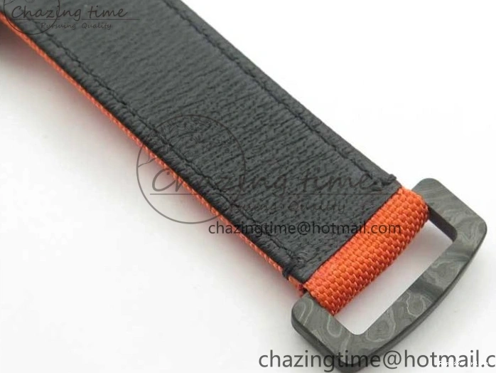 0503 AllSeason Daytona DIW Carbon OMF Best Edition Carbon Orange Dial on Orange Nylon Strap A 2845